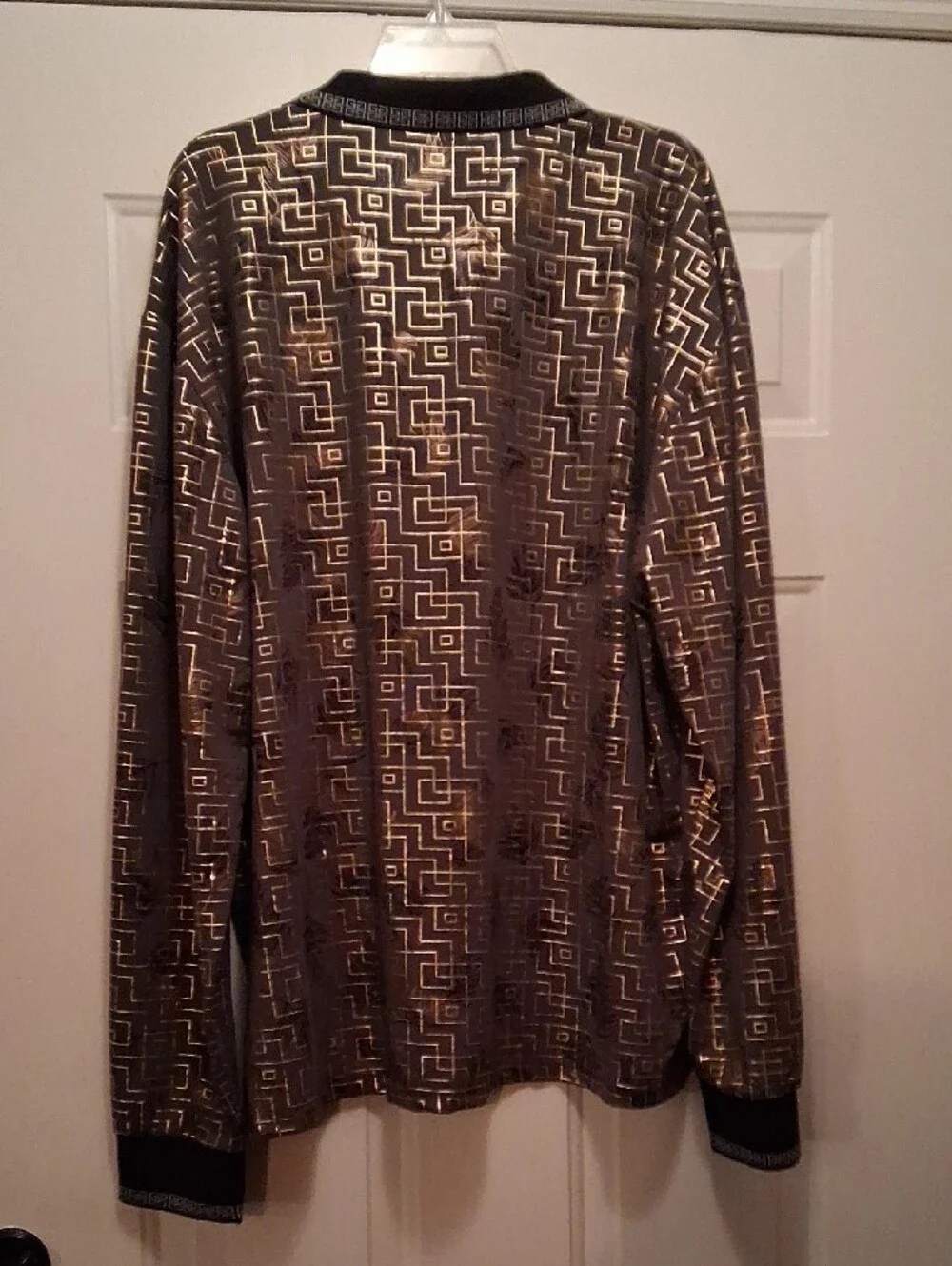 Suslo Couture Long Sleeve Metallic Collection Polo